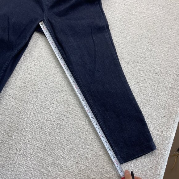 Calvin Klein Jeans Women’s Sz 14 Dark Blue High Rise Skinny Denim Pants Casual - Picture 10 of 14